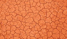 Dry And Broken Red Soil Background , Bad Environment Vector Concept
