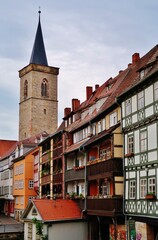 Wall Mural - Erfurt, Fachwerkhäuser auf der Krämerbrücke