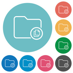 Canvas Print - Copy directory flat round icons