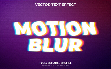 Colorful Motion Blur Text Effect Editable Vector Text Effect