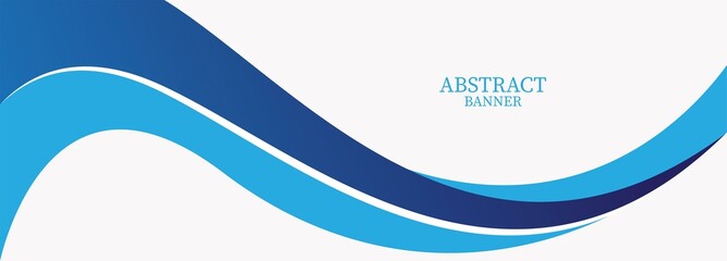 blue wave banner template design