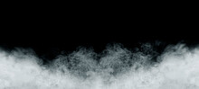 Abstract White Smoke Isolated On Black Background For Your Logo Wallpaper Or Web Banner.