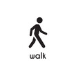 people walking vector icon logo design template