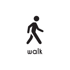 Wall Mural - people walking vector icon logo design template