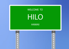 Vector Signage-Welcome To Hilo, Hawaii