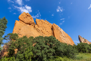 Canvas Print - Red rock formations at Garden of the gods state park in Colorado.