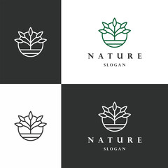 Wall Mural - Nature logo icon design template vector illustration