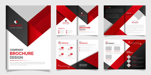 Professional and Creative Corporate Business Brochure Minimalist 8 pages brochure Design Print Template