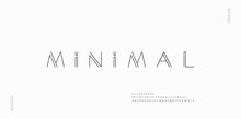 Minimal Modern Alphabet Fonts And Numbers. Abstract Urban Thin Line Font Typography Typeface Uppercase Lowercase. Vector Illustration