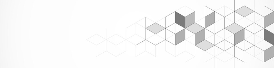 the graphic design element and abstract geometric background with isometric vector blocks for banner