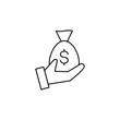 Money, Cash, Wealth, Payment Thin Line Icon Vector Illustration Logo Template. Suitable For Many Purposes.