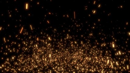 Wall Mural - glowing fire embers sparks background video