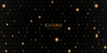 VIP Vector Illustration Of A Casino Game Background With Playing Equipment.