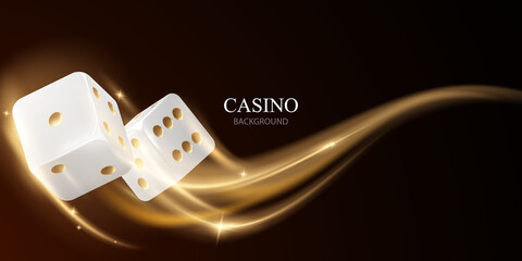 Wall Mural - VIP vector illustration of a casino game background with playing equipment.