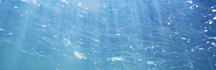 abstract underwater background in the lake, clean freshwater