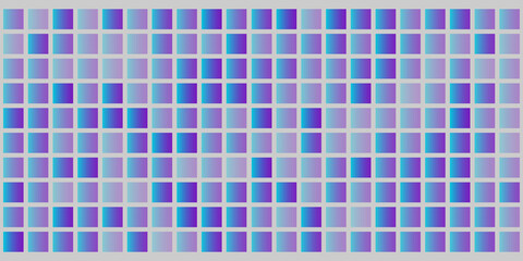 Wall Mural - blue color shades and gradient samples pattern, geometric mosaic background - design template, vecto