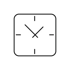 Wall Mural - clock vector icon. time concept. vector illustration. thin line icon. black flat symbol of time