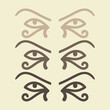 Eye of the sun Ra. Horus. Vector ancient Egyptian icon. Moon eye of Thoth, protection symbol. Amulet egypt pharaoh pyramid
