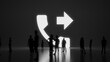 © Destrosvet - 3d rendering people in front of symbol of phone on background