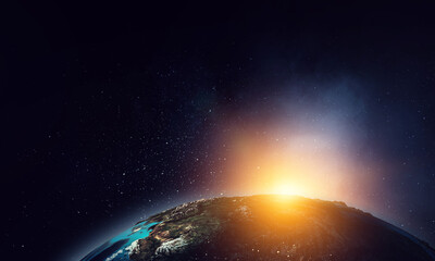 Wall Mural - image of outer space. . mixed media