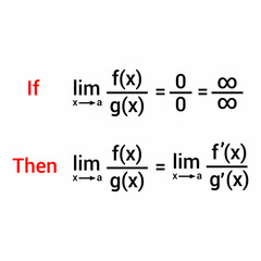 Sticker - l'hôpital's rule formula in mathematics