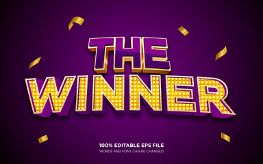 Poster - The winner 3D text style effect	
