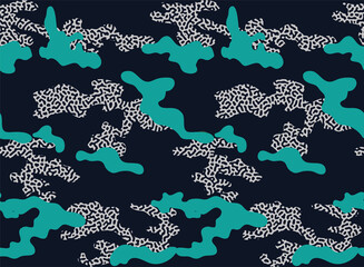 Seamless turing Camouflage abstract pattern, Military dot Camouflage repeat pattern design for Army background, printing clothes, fabrics, sport jersey texture, poster, cards and wallpaper background