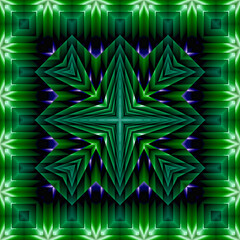 Wall Mural - 3d effect - abstract geometric color gradient pattern 