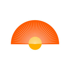 Wall Mural - Sun retro icon, logotype