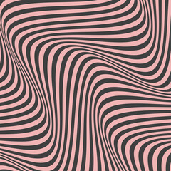 Sticker - Abstract op art texture with wavy stripes