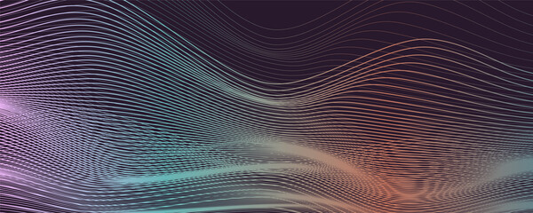 Poster - Futuristic fine lines. Abstract geometric background