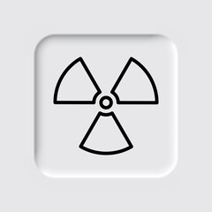Radiation simple icon vector. Flat design. Neumorphism design.ai
