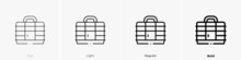 Cage Icon. Linear Style Sign Isolated On White Background. Vector Illustration.