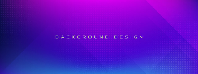 Abstract blue and purple banner background. Vector long banner for social media post, website header