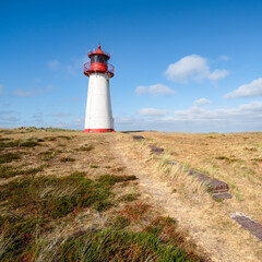 Wall Mural - lighthouse list west in summer, sylt, schleswig-holstein, germany