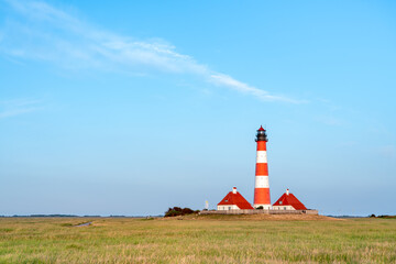 Wall Mural - westerheversand lighthouse, westerhever, schleswig-holstein, germany