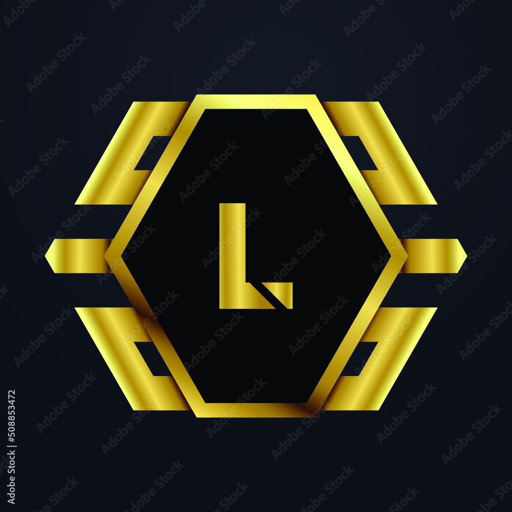 Premium luxury Vector elegant gold and silver font Letter L Template ...