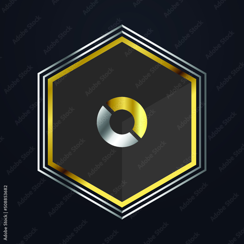 Premium luxury Vector elegant gold and silver font Letter O Template ...