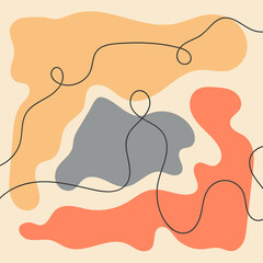 Wall Mural - Abstract creative backgrounds in minimal trendy style with copy space for text.