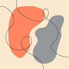 Wall Mural - Abstract creative backgrounds in minimal trendy style with copy space for text.