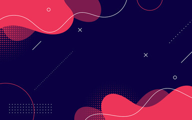 Wall Mural - Trendy concept abstract geometric design, memphis background. Applicable for placards, brochures, posters, covers and banners. Vector illustration.