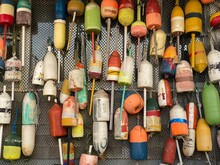  Colorful Buoys And Fishing Nets