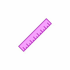 Sticker - measure ruler line icon. length icon vector illustration on white background