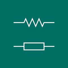 Sticker - two different symbol of fixed resistor