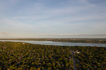 Wall Mural - Barrie sunset photos with centennial park and lake Simco in view 