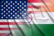 USA and India political flag international negotiation IND USA