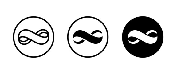 Wall Mural - infinity loop icon, icons vector, sign, symbol, logo, illustration, editable stroke, flat design sty