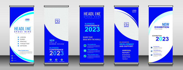 Wall Mural - Vertical Banner Design Signboard Advertising Brochure Flyer Template