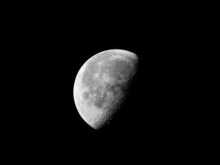 Wall Mural - the moon is earth's only natural satellite. at about one-quarter the diameter of earth