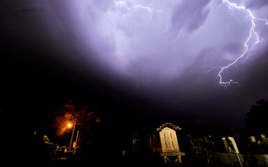 Canvas Print - lightning in the night